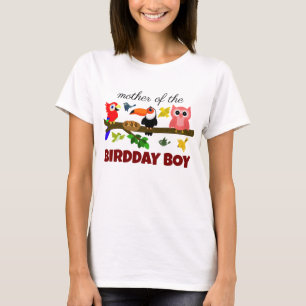 Cute Illustration Birds Mum's Bird Birthday Kid T-Shirt