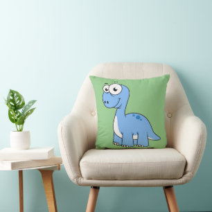 Cute Illustration Of A Brontosaurus. Cushion