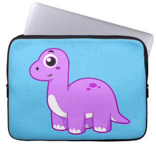 Cute Illustration Of A Brontosaurus Dinosaur. Laptop Sleeve