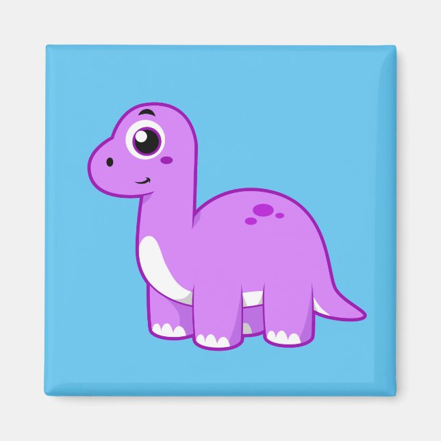 Cute Illustration Of A Brontosaurus Dinosaur. Magnet (Front)