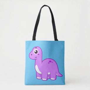 Cute Illustration Of A Brontosaurus Dinosaur. Tote Bag