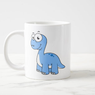 Cute Illustration Of A Brontosaurus. Large Coffee Mug