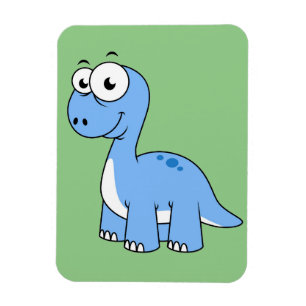 Cute Illustration Of A Brontosaurus. Magnet