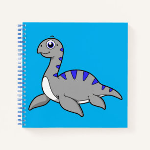 Cute Illustration Of A Loch Ness Monster. Notebook