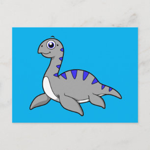 Cute Illustration Of A Loch Ness Monster. Postcard