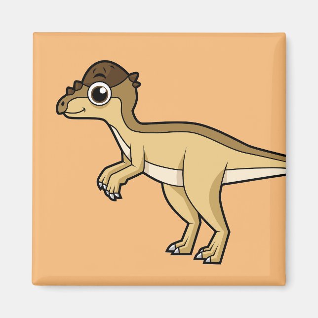 Cute Illustration Of A Pachycephalosaurus Dinosaur Magnet (Front)