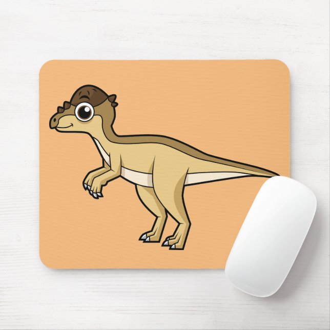 Cute Illustration Of A Pachycephalosaurus Dinosaur Mouse Mat (With Mouse)