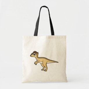 Cute Illustration Of A Pachycephalosaurus Dinosaur Tote Bag