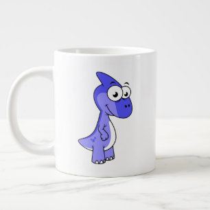 Cute Illustration Of A Parasaurolophus Dinosaur. 2 Large Coffee Mug