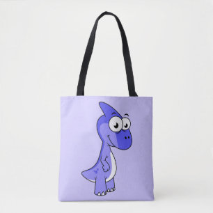Cute Illustration Of A Parasaurolophus Dinosaur. 2 Tote Bag