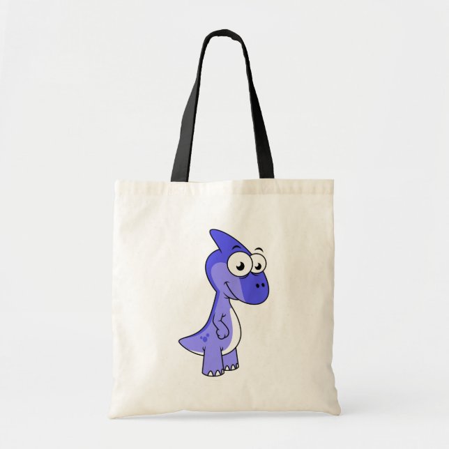 Cute Illustration Of A Parasaurolophus Dinosaur. 2 Tote Bag (Front)