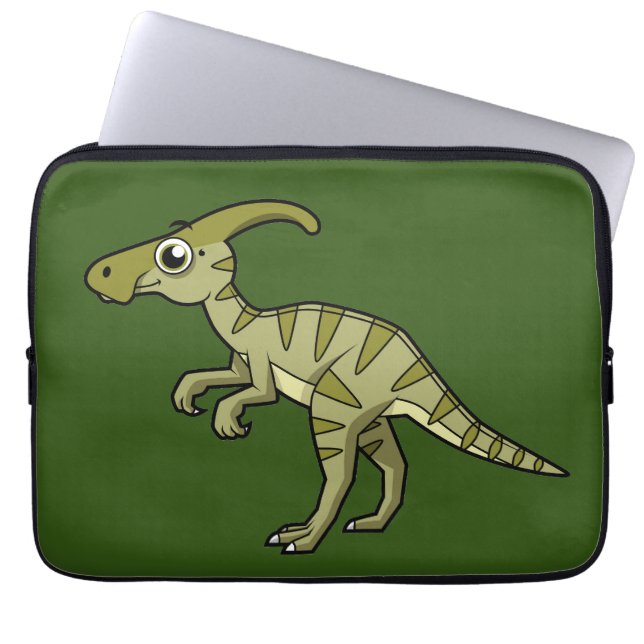 Cute Illustration Of A Parasaurolophus Dinosaur. 3 Laptop Sleeve (Front)