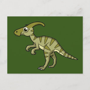Cute Illustration Of A Parasaurolophus Dinosaur. 3 Postcard