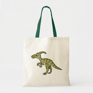 Cute Illustration Of A Parasaurolophus Dinosaur. 3 Tote Bag