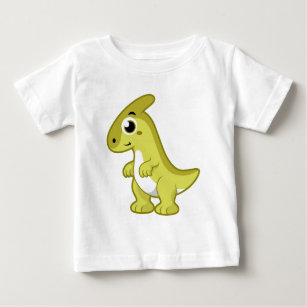 Cute Illustration Of A Parasaurolophus Dinosaur. Baby T-Shirt