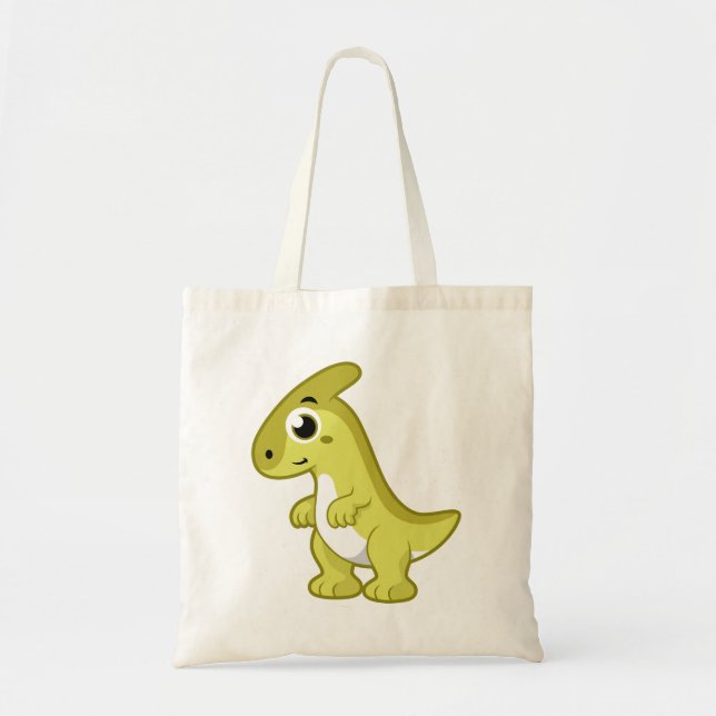 Cute Illustration Of A Parasaurolophus Dinosaur. Tote Bag (Front)