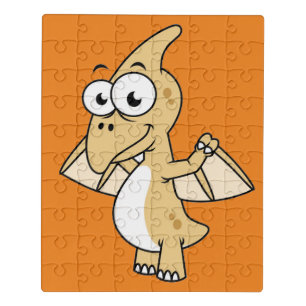 Cute Illustration Of A Pterodactyl. 2 Jigsaw Puzzle