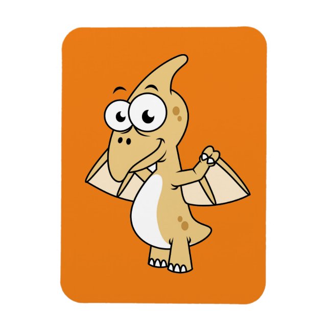 Cute Illustration Of A Pterodactyl. 2 Magnet (Vertical)