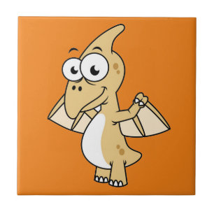 Cute Illustration Of A Pterodactyl. 2 Tile
