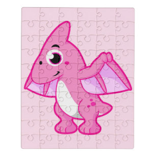 Cute Illustration Of A Pterodactyl. Jigsaw Puzzle