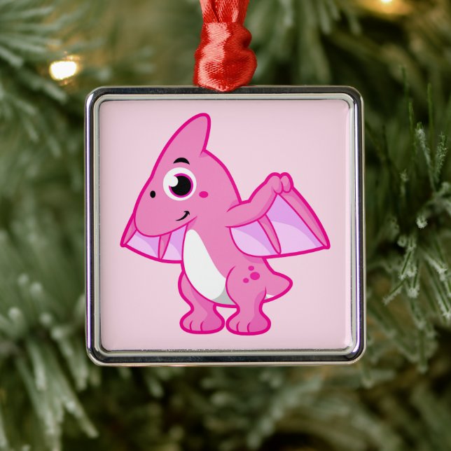 Cute Illustration Of A Pterodactyl. Metal Tree Decoration (Tree)