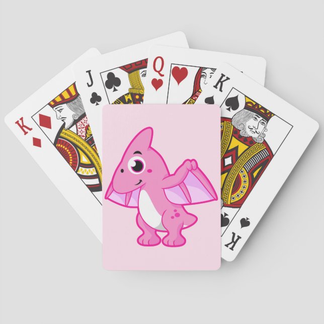 Cute Illustration Of A Pterodactyl. Playing Cards (Back)