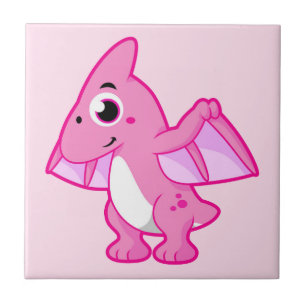 Cute Illustration Of A Pterodactyl. Tile