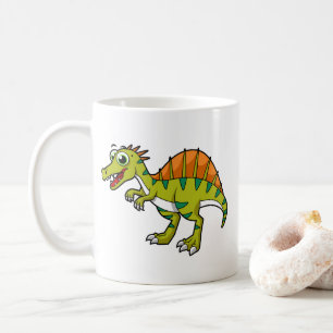Cute Illustration Of A Smiling Spinosaurus. Coffee Mug