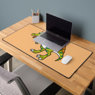 Cute Illustration Of A Smiling Spinosaurus. Desk Mat