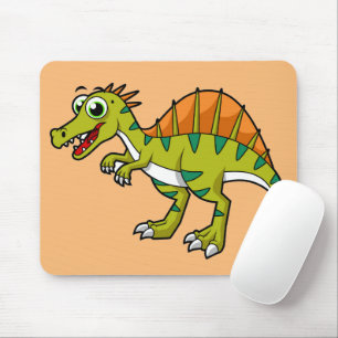 Cute Illustration Of A Smiling Spinosaurus. Mouse Mat