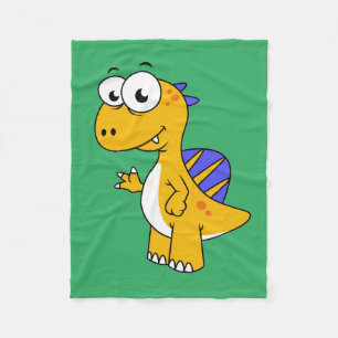 Cute Illustration Of A Spinosaurus. 2 Fleece Blanket