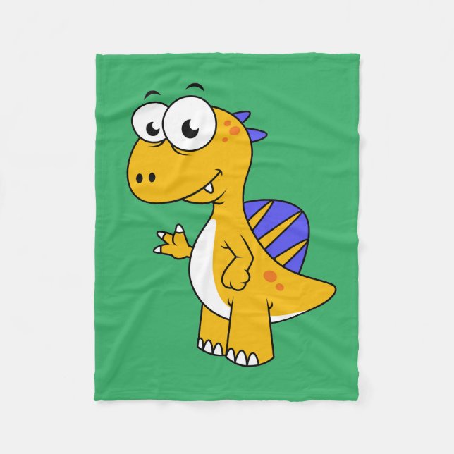 Cute Illustration Of A Spinosaurus. 2 Fleece Blanket (Front)