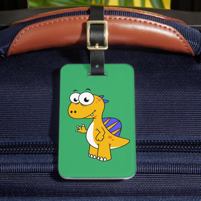 Cute Illustration Of A Spinosaurus. 2 Luggage Tag (Front Insitu 2)