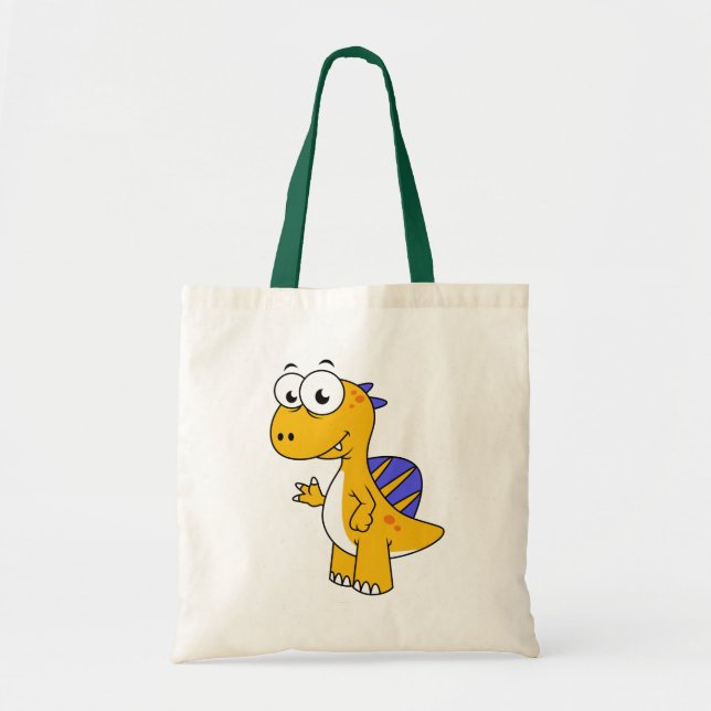 Cute Illustration Of A Spinosaurus. 2 Tote Bag (Front)