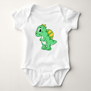 Cute Illustration Of A Spinosaurus. Baby Bodysuit