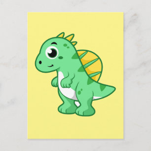 Cute Illustration Of A Spinosaurus. Postcard