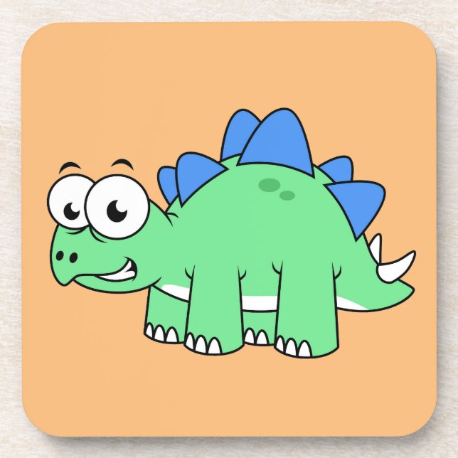 Cute Illustration Of A Stegosaurus. 2 Coaster (Front)