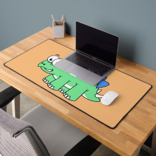 Cute Illustration Of A Stegosaurus. 2 Desk Mat