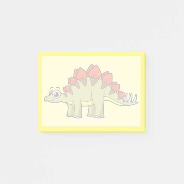 Cute Illustration Of A Stegosaurus Dinosaur. Post-it Notes (Front)