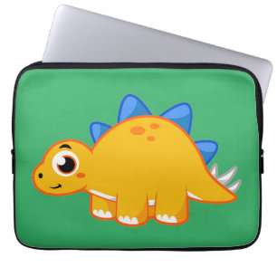 Cute Illustration Of A Stegosaurus. Laptop Sleeve