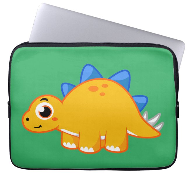 Cute Illustration Of A Stegosaurus. Laptop Sleeve (Front)