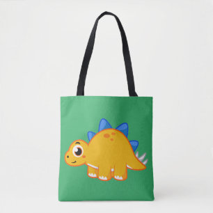 Cute Illustration Of A Stegosaurus. Tote Bag