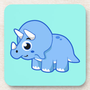 Cute Illustration Of A Triceratops Dinosaur. Coaster