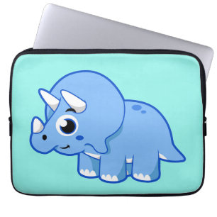 Cute Illustration Of A Triceratops Dinosaur. Laptop Sleeve