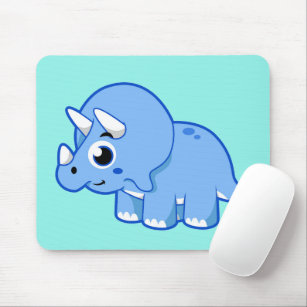 Cute Illustration Of A Triceratops Dinosaur. Mouse Mat