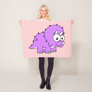 Cute Illustration Of A Triceratops. Fleece Blanket