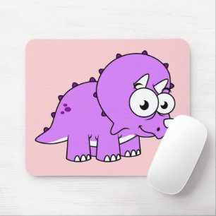 Cute Illustration Of A Triceratops. Mouse Mat