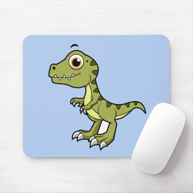 Cute Illustration Of A Tyrannosaurus Rex. Mouse Mat (With Mouse)