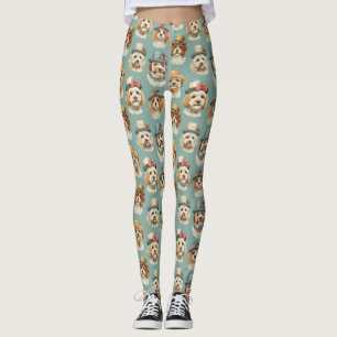 Cute illustration of Dogs in Hats Leggings