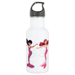 Cute illustration of mermaids' day on the Beach 532 Ml Water Bottle
